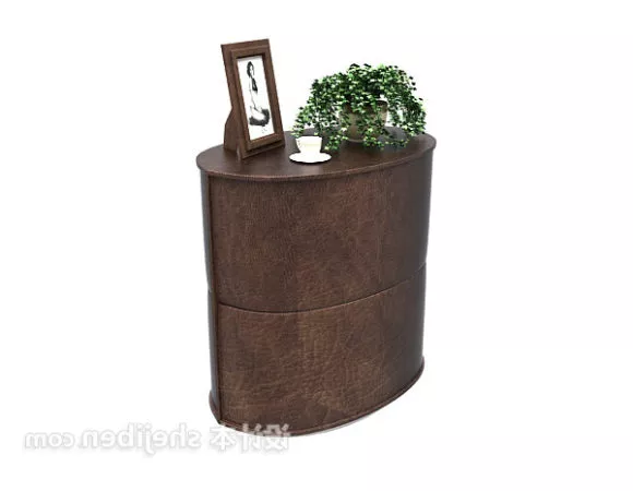 Cabinet Oval Bedside Table 3d model Cabinet Oval Bedside Table 3d model