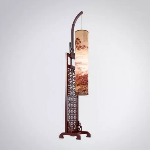 Chinese Hanging Floor Lamp 3d model Chinese Hanging Floor Lamp 3d model