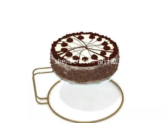 Glass Shelf Case With Donuts Cake 3d model