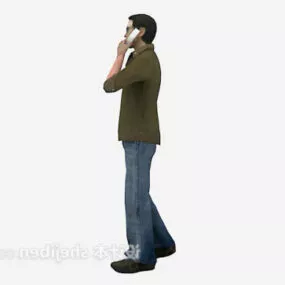 Calling Man Character 3d model