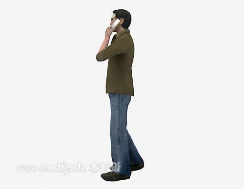Man On Beach Character 3d model