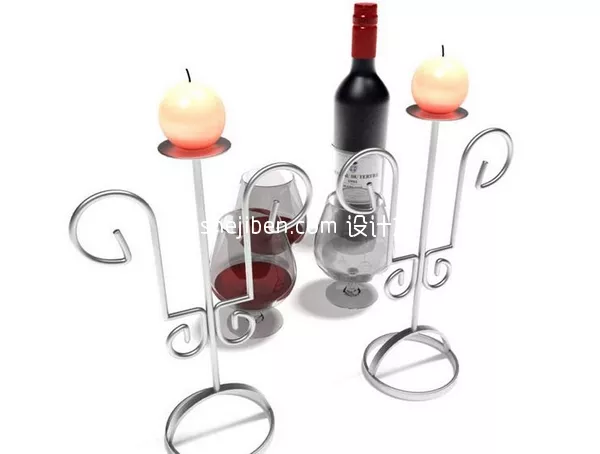 Table Candlestick Free 3d Model 3ds Gsm Open3dmodel