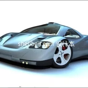 Futuristic Coupe Car Design 3d model
