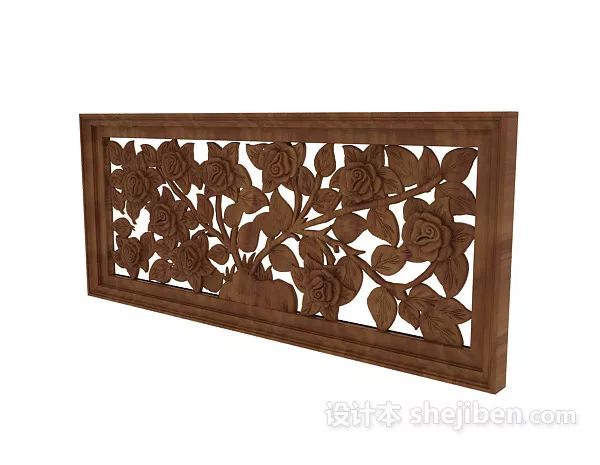 Chinese Partition Frame Decor 3d model