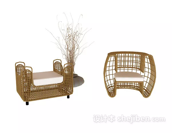 Foldable Chair Black Color 3d model