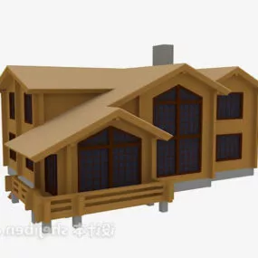 Country Wooden Villa 3d model