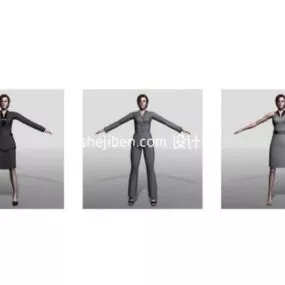 Character Human Man Woman T Pose 3d model