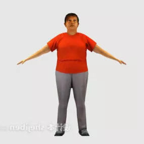 Character Standing Woman T Pose 3d model