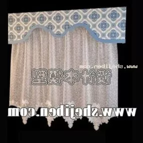 Decorative Pattern Curtain Furniture 3d model
