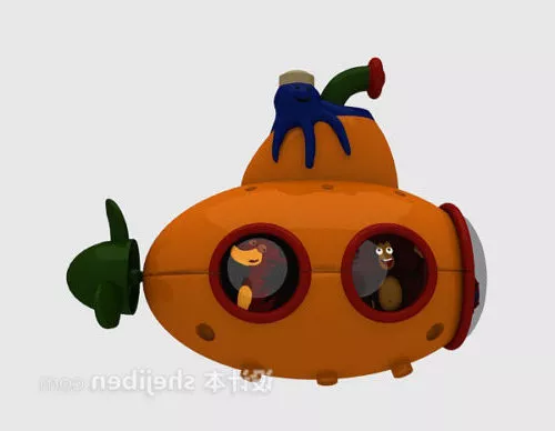 Stuffed Toy Submarine 3d model Stuffed Toy Submarine 3d model