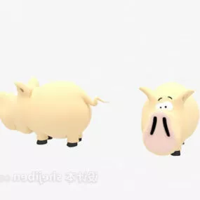Animal Hippopotamus Stuffed Toy 3d model