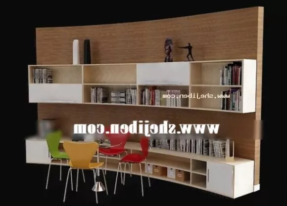 Books Library Stack 3d model