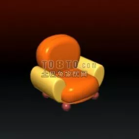Plastic Sofa For Children 3d model