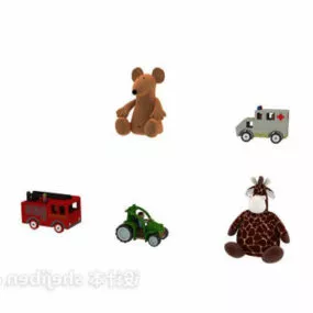 Stuffed Toy Doll Collection 3d model