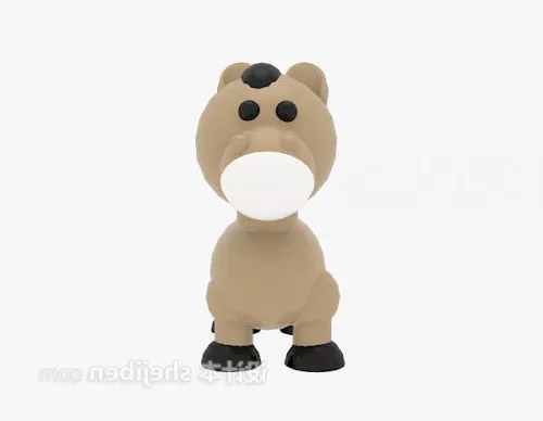 Funny Donkey Cartoon Character 3d model
