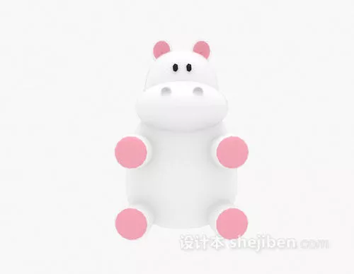 Children Stuffed Toy Hippopotamus 3d model Children Stuffed Toy Hippopotamus 3d model