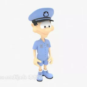 Children Toy Police Character 3d model