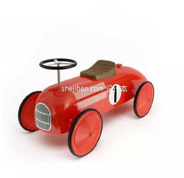 Purple Classic Car 3d model