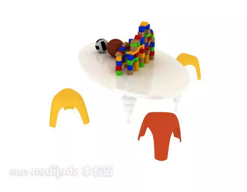 Children Toy Table And Chair 3d model Children Toy Table And Chair 3d model