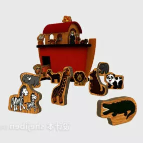 Children Toy Wooden Block 3d model
