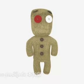Wood Man Stuffed Toy 3d model
