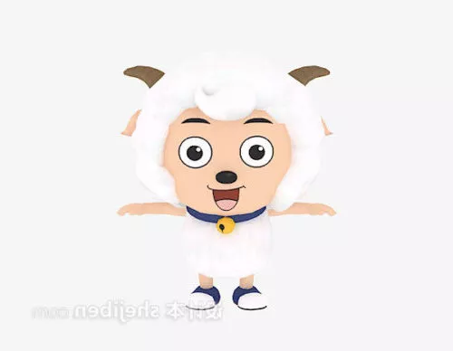 Children Sheep Stuffed Toy 3d model Children Sheep Stuffed Toy 3d model
