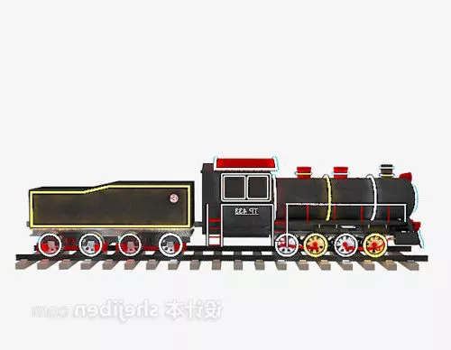 Children Toy Antique Train 3d model Children Toy Antique Train 3d model