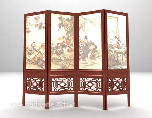 Chinese Traditional Screen Divider 3d model Chinese Traditional Screen Divider 3d model