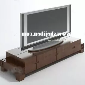 Chinese Low Tv Cabinet Wooden Material 3d model