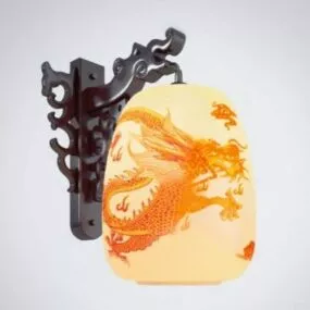 Antique Wall Lamp Chinese Style 3d model