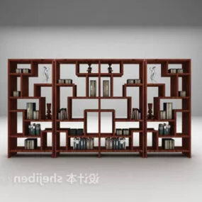 Chinese Bookcase Display Rack 3d model