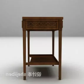 Chinese Style Wooden Carving Rack 3d model