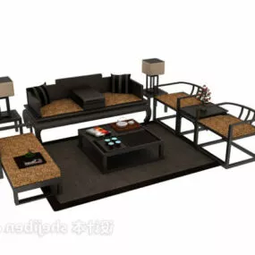 Chinese Elegant Vintage Sofa Coffee Table 3d model