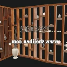 Chinese Decorating Craft Bookshelf 3d model
