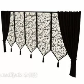 Chinese Vintage Curtain 3d model
