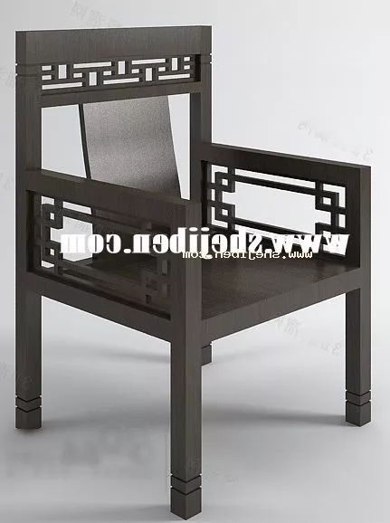 Blue Seat Upholstered With Texture 3d model
