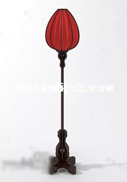 Hotel Lamp Curved Stand 3d model