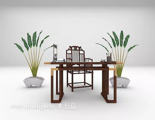 Chinese Desk Plant Potted Combination 3d model Chinese Desk Plant Potted Combination 3d model