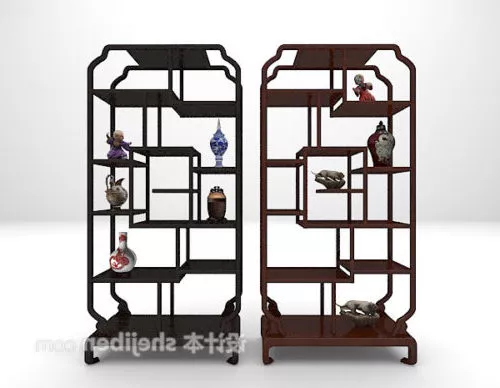 Traditional Display Cabinet Chinese Style 3d model Traditional Display Cabinet Chinese Style 3d model