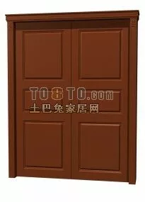 Chinese Door Carved Panel 3d model