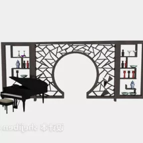 Chinese Partition Door Furniture 3d model