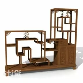 Chinese Bogu Rack Shelf 3d model