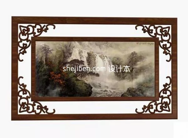 Chinese Window Frame Square Shape 3d model