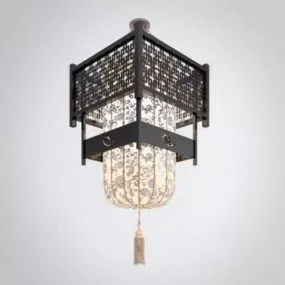 Chinese Classic Lantern Chandelier 3d model