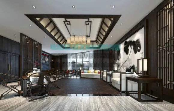 Chinese Living Room Interior Scene Decoration 3d model Chinese Living Room Interior Scene Decoration 3d model