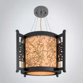 Chinese Patterned Chandelier 3d model