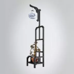 Chinese Vintage Floor Lamp Design 3d model