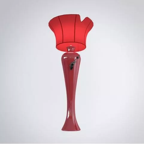 Round Candlestick Lamp With Cap 3d model