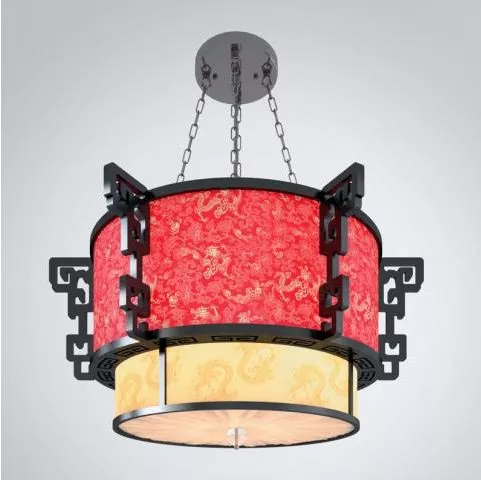 Chinese Red Ceiling Chandelier 3d model Chinese Red Ceiling Chandelier 3d model