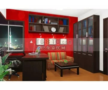 Rack Shelf Black Mdf Wooden 3d model